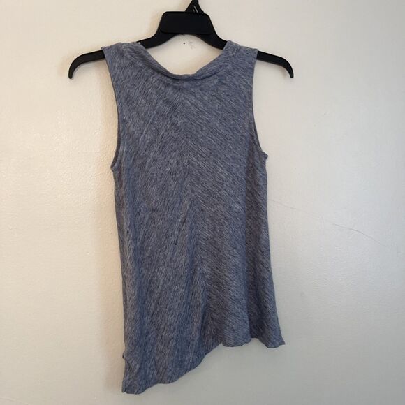 SIGRID OLSEN Knit Linen A Line Sleeveless Tank, Heathered Blue- Medium - Picture 8 of 9